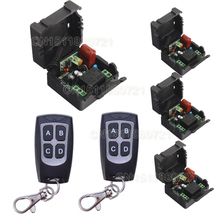 Interruptor de luz inteligente, receptor 220v 4, e 2 transmissores, rf, sem fio, controle remoto, 1ch, 10a, lâmpada de luz, led, smd