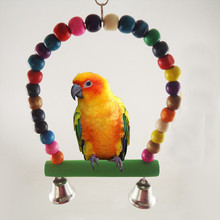 Animal de estimação pássaro papagaio periquito budgie cockatiel gaiola balanço brinquedos pendurado brinquedo 2024 - compre barato