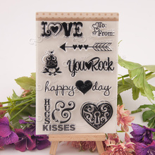 Love Transparent Clear Silicone Stamps for DIY Scrapbooking/Card Making/Kids Christmas Fun Decoration Supplies A869 2024 - buy cheap