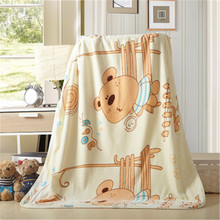 Manta de franela doble de oso de dibujos animados, supersuave y gruesa, para niños y niñas, para sofá/cama/coche, cómoda de llevar, 100, 140cm 2024 - compra barato