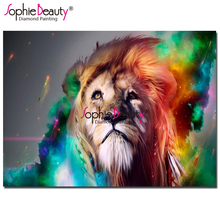 Sophie Beauty New cross stitch diy diamond painting rhinestone handcraft mosaic kit beautiful Lion embroidery home arts SBY84 2024 - buy cheap