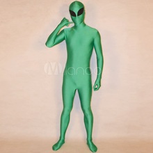 Alta qualidade adulto crianças/homens halloween masculino verde estrangeiro trajes men criança lycra brilhante elastano zentai cosplay traje 2024 - compre barato