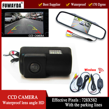 Fuwayda-câmera de visão noturna para carro, com visão traseira e sem fio, espelho retrovisor modelo ccd 2024 - compre barato