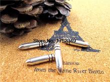 20 piezas-encantos de bala, tono de plata tibetana antiguo 3D bala encanto colgantes 24x5mm 2024 - compra barato