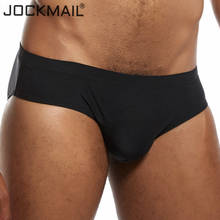JOCKMAIL 4Pcs/lot Ice silk men underwear solid shorts sexy male underpants bikini Transparent gay underwear mens briefs slip 2024 - buy cheap