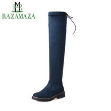 ZALAVOR/размер 34-43, женские сапоги выше колена ботинки на плоской подошве с густым мехом, обувь для холодной зимы теплые сапоги высокие женские сапоги 2024 - купить недорого