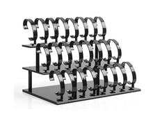 Free Shipping 3-layer Black color Acrylic Watch Display Rack Holder Show Stand 2024 - buy cheap