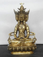 Buddhist bronze VAIROCANA, Herr der Mitte 4 face buddha statue metal handicraft 2024 - buy cheap