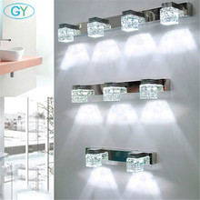 Modern bathroom vanity light fixtures industrial led crystal mirror lights coiffeuse avec miroir table de maquillage luz espejo 2024 - buy cheap