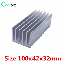 (10 шт./лот) Высококачественный 100x42x32 мм алюминиевый радиатор для чипа светодиодный компьютерный компонент теплоотвода 2024 - купить недорого