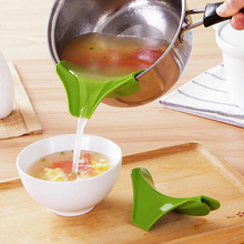 New 2021 Silicone Funnel Slip On Pour Soup Spout Pot Pan Gadgets Cooking Tools Utensils To Spills Deflector  Kitchen Accessories 2024 - buy cheap