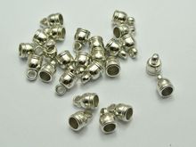 200 tampões acrílicos metálicos do grânulo da extremidade do tom da prata-placa para o achado da joia do cabo de 4.0mm 2024 - compre barato