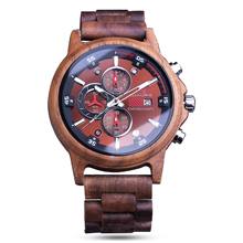 Casual Wooden Watches Men Watch Date Display Woody Band Bangle Reloj Hombre 2019 Quartz Male Hours Top Souvenir Gifts Timepieces 2024 - buy cheap