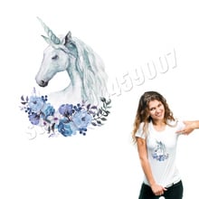 Simple Style Applique Stickers Unicorn Design Washable Badges Diy Accessory Clothing Deco Heat Transfer Iron-On Transfers 2024 - buy cheap