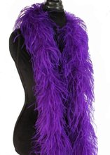 BOA de plumas de avestruz, disfraces/embellecedor para fiesta, bufanda púrpura de 5 capas, 10 metros/lote 2024 - compra barato