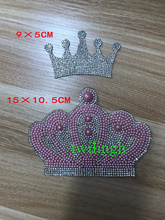 1 Piece Crown Patch DIY Iron On Patches Hot Fix Rhinestone Applique For Newborn Baby Boy Girl Clothing Decoration Patches 2024 - buy cheap