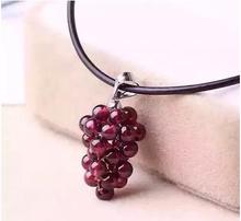 Free shipping Natural crystal garnet grape pendant female beauty skin care pendant necklace free shipping 2024 - buy cheap