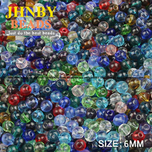 Jnby contas de cristais austríacos de formato redondo, 6mm 100 peças, contas coloridas soltas, confecção de bola, acessórios de joalheria, diy 2024 - compre barato