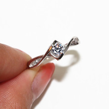 Блестящие Обручальные кольца с цирконом AAA для женщин, серебряный цвет, искусственные кристаллы, кольцо, женское ювелирное изделие, подарок 2024 - купить недорого