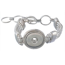 Venda quente de metal 19-25cm snap pulseira jóias ajustável liga caber diy 20mm botões snap alta qualidade atacado sg0045 2024 - compre barato