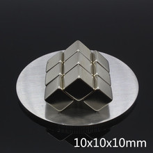 10Pcs 10 x 10 x 10mm Super Strong Rare Earth permanent Magnet 10x10x10 N35 NdFeB Small Block Powerful magnetic Neodymium Magnets 2024 - buy cheap