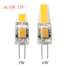 10pcs G4 LED bulb light 3W 6W AC/DC 12V COB Chip Replace Halogen Lamp High Bright For Chandelier Lampada Bombillas Warm White 2024 - buy cheap