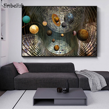 Embelish 1 piezas grandes planetas abstractos imágenes artísticas de pared para sala de estar decoración moderna del hogar HD lienzo pinturas dormitorio ilustraciones 2024 - compra barato