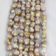 1 Strand Natural Gold Pearl Beads Strands 15-25MM Wedding Edison Pearl Beads AAA Baroque Pearls DIY Jewelry Material LPS0007 2024 - buy cheap
