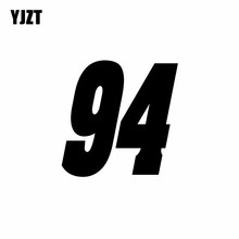 YJZT 14 см * 14 см Модный номер 94 виниловый высококачественный автомобильный стикер наклейка черный/серебряный аксессуары 2024 - купить недорого