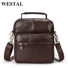 WESTAL Genuine Leather Messenger Bag  Men's Shoulder Bags Casual Tote Flap Small Handbags for man New design crossbody 8842 2024 - buy cheap