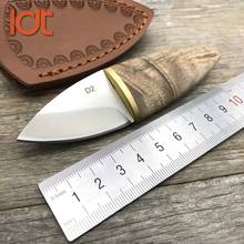 LDT Mini Olive Fixed Blade Knife D2 Blade Sandal Wood Handle Pocket Knives Survival Hunting Camping Straight knife EDC Tools 2024 - buy cheap
