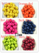 140PCS/lot 12mm Acrylic Solid Jewelry Girls Bubblegum Round Chunky Beads,Acrylic Jewelry Making Beads For Necklace Bracelet DIY 2024 - buy cheap