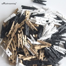 25 Gold Mini Pegs Foil Wooden Pegs Shinny Gold Clothespins Black White Christmas Holidays Weddings Anniversary 2024 - buy cheap