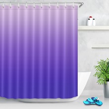 LB 180*180 Watercolor Gradient Purple Shower Curtains Washable Bathroom Curtain Fabric Waterproof Polyester for Bathtub Decor 2024 - buy cheap