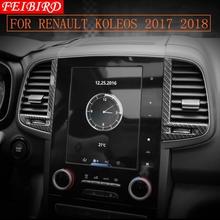 Accessorie For Renault Koleos 2017 2018 ABS Middle Air Condition Outlet Vent Protector Molding Cover Kit Trim MATTE CARBON FIBER 2024 - buy cheap