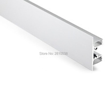 Juego de canales de aluminio en forma de T para tira led, arandela de pared, perfil de aluminio de pared de arriba y abajo para iluminación, 10X2M 2024 - compra barato