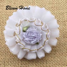 Bleum Home 2pcs Russian students present lace Ribbon scrunchy white flower Headwear Children Girls elastic Hair Accessories 2024 - buy cheap