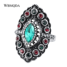 Wbmqda Unique Vintage Wedding Rings For Women Punk Party Rhombus Crystal Turkish Jewelery Finger Accessories 2024 - buy cheap