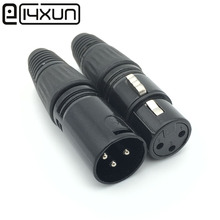 Eclyun 10Pairs 3 Pin XLR Audio Cable Connector 3Pin Male Female MIC Snake Plug for Microphone Cable Electrical Adapter 2024 - buy cheap