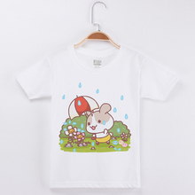 Hot Sale Boys Short Sleeve Basic White Tshirt Cotton O-Neck T-Shirt Cute Bear Printing Girls T Shirts Children Clothing Tees 2024 - buy cheap