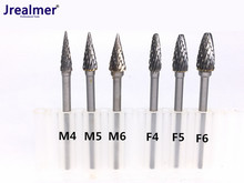 Jrealmer F and M Size Tungsten Steel Carbide Burr free shipping Cutter Rotary Tool Burr Double Diamond Cut Rotary Dremel Tools 2024 - buy cheap