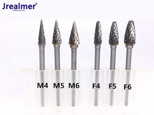 Jrealmer F e M Tamanho Aço Tungsten Carbide Burr livre grátis Cortador Ferramenta Rotary Burr Double Diamond Cut Rotary Dremel ferramentas 2024 - compre barato