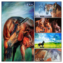 5d diy diamante bordado pinturas animais strass colado diy pintura diamante impresso clássico cavalos quadrado completo 2024 - compre barato