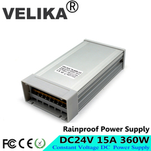 Single Output Rainproof Power Supply Switching DC24V 360W Driver 110v 220V AC DC 24V SMPS For LED Strip Modules CCTV Lighting 2024 - buy cheap