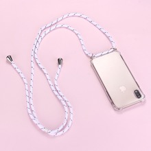 Элегантный чехол для мобильного телефона с цепочкой и шнуром для iPhone 11 XS Max XR X 7Plus 2024 - купить недорого