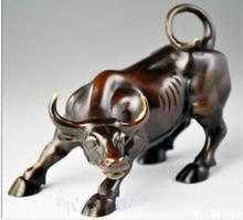 Copper Satue Big Wall Street Bronze Fierce Bull OX Statue 12*8*8cm 2024 - buy cheap