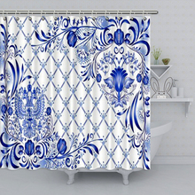 Aplysia Blue and White Porcelain Pattern Printing Decor Shower Curtain 72 x 72 Inches Customized Home Waterproof with Hooks 2024 - buy cheap