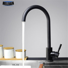 Black and white color 304 stainless steel kitchen faucet mixer dual sink rotation kitchen water tap 2024 - buy cheap