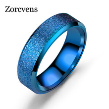 ZORCVENS Titanium Fashion Simple Ring Female Fashion Stainless Steel Ring Colour Scrub Rings Stainless Steel Rings For Women 2024 - buy cheap