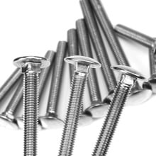 30-50pcs M10*25/30/35/40/50/60/70/80/90/100mm Semi-round head square neck bolts 304 stainless steel bolts A2-70 Screws 2024 - buy cheap